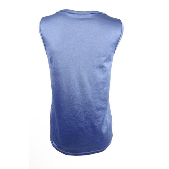DKNY Shimmer Blue Tank Size XS  Polyester Stretch NWT - Picture 4 of 12